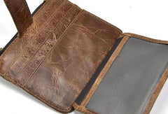 Cool Leather Mens Wallet Slim Wallet Card Front Pocket Wallet for Men - imessengerbags