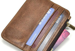 Cool Leather Mens Wallet Slim Wallet Card Front Pocket Wallet for Men - imessengerbags