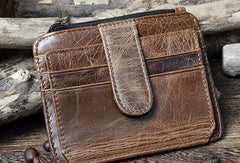 Cool Leather Mens Wallet Slim Wallet Card Front Pocket Wallet for Men - imessengerbags