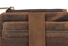 Cool Leather Mens Wallet Slim Wallet Card Front Pocket Wallet for Men - imessengerbags