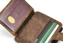 Cool Leather Mens Wallet Slim Wallet Card Front Pocket Wallet for Men - imessengerbags