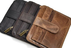 Cool Leather Mens Wallet Slim Wallet Card Front Pocket Wallet for Men - imessengerbags
