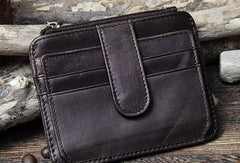 Cool Leather Mens Wallet Slim Wallet Card Front Pocket Wallet for Men - imessengerbags