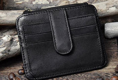 Cool Leather Mens Wallet Slim Wallet Card Front Pocket Wallet for Men - imessengerbags