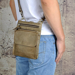 Leather Belt Pouch Mens Waist Bag Shoulder Bag for Men - imessengerbags