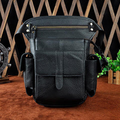 Leather Drop Leg Bag Belt Pouch Mens Waist Bag Shoulder Bag for Men