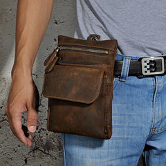 Leather Belt Pouch Mens Waist Bag Shoulder Bag for Men - imessengerbags