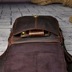 Leather Drop Leg Bag Belt Pouch Mens Waist Bag Shoulder Bag for Men - imessengerbags