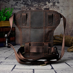 Leather Drop Leg Bag Belt Pouch Mens Waist Bag Shoulder Bag for Men