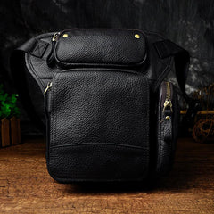 Leather Drop Leg Bag Belt Pouch Mens Waist Bag Shoulder Bag for Men - imessengerbags