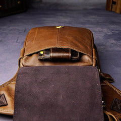 Leather Drop Leg Bag Belt Pouch Mens Waist Bag Shoulder Bag for Men - imessengerbags