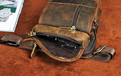 Leather Drop Leg Bag Belt Pouch Mens Waist Bag Shoulder Bag for Men