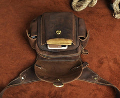 Leather Drop Leg Bag Belt Pouch Mens Waist Bag Shoulder Bag for Men