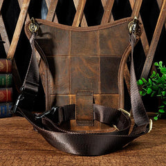 Leather Drop Leg Bag Belt Pouch Mens Waist Bag Shoulder Bag for Men - imessengerbags