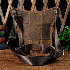 Leather Drop Leg Bag Belt Pouch Mens Waist Bag Shoulder Bag for Men