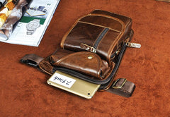 Leather Drop Leg Bag Belt Pouch Mens Waist Bag Shoulder Bag for Men