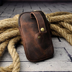 Leather Drop Leg Bag Belt Pouch Mens Waist Bag Shoulder Bag for Men - imessengerbags