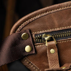 Leather Drop Leg Bag Belt Pouch Mens Waist Bag Shoulder Bag for Men - imessengerbags