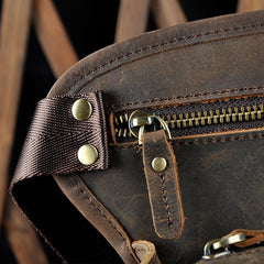 Leather Drop Leg Bag Belt Pouch Mens Waist Bag Shoulder Bag for Men