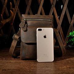 Leather Belt Pouch Mens Waist Bag Shoulder Bag for Men - imessengerbags