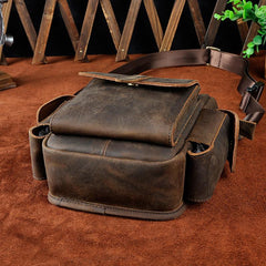 Leather Drop Leg Bag Belt Pouch Mens Waist Bag Shoulder Bag for Men - imessengerbags
