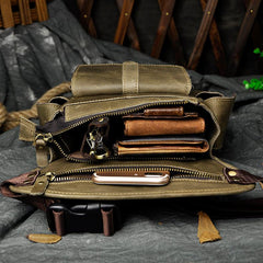 Leather Drop Leg Bag Belt Pouch Mens Waist Bag Shoulder Bag for Men