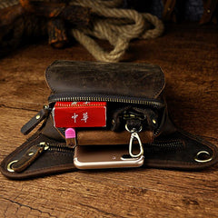 Leather Drop Leg Bag Belt Pouch Mens Waist Bag Shoulder Bag for Men