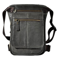 Leather Drop Leg Bag Belt Pouch Mens Waist Bag Shoulder Bag for Men