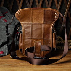 Leather Drop Leg Bag Belt Pouch Mens Waist Bag Shoulder Bag for Men - imessengerbags