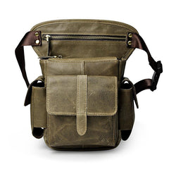 Leather Drop Leg Bag Belt Pouch Mens Waist Bag Shoulder Bag for Men - imessengerbags