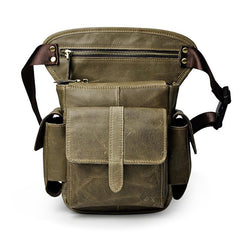 Leather Drop Leg Bag Belt Pouch Mens Waist Bag Shoulder Bag for Men