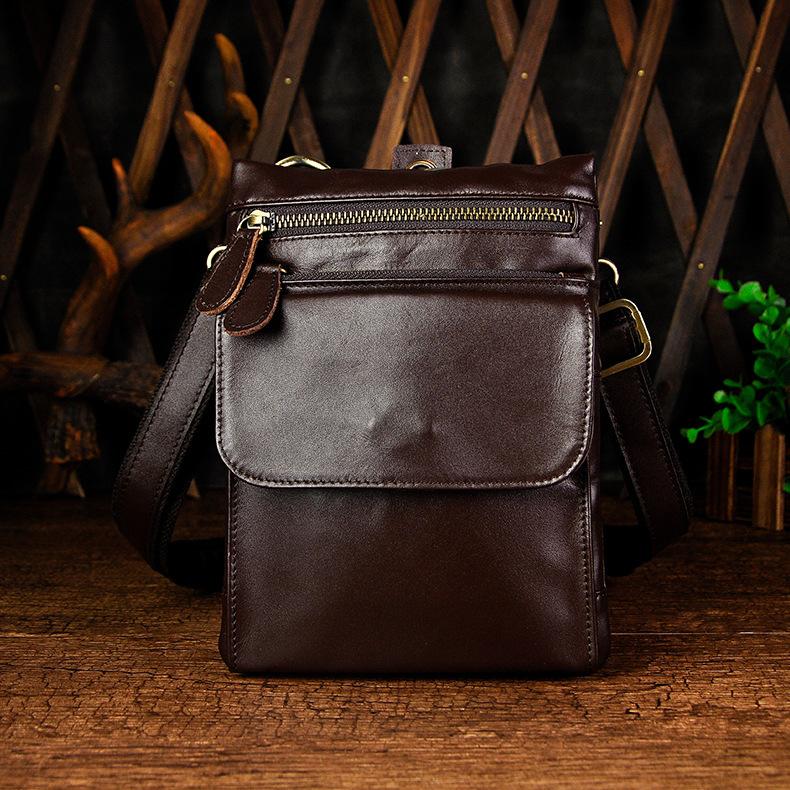 Leather Belt Pouch Mens Waist Bag Shoulder Bag for Men - imessengerbags