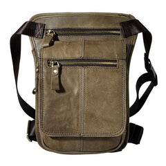 Leather Drop Leg Bag Belt Pouch Mens Waist Bag Shoulder Bag for Men