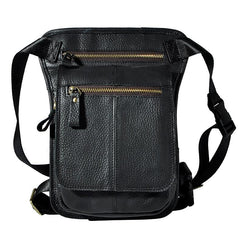 Leather Drop Leg Bag Belt Pouch Mens Waist Bag Shoulder Bag for Men