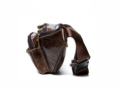 Leather Fanny Pack Mens Waist Bag Hip Pack Belt Bag Bumbag for Men - imessengerbags
