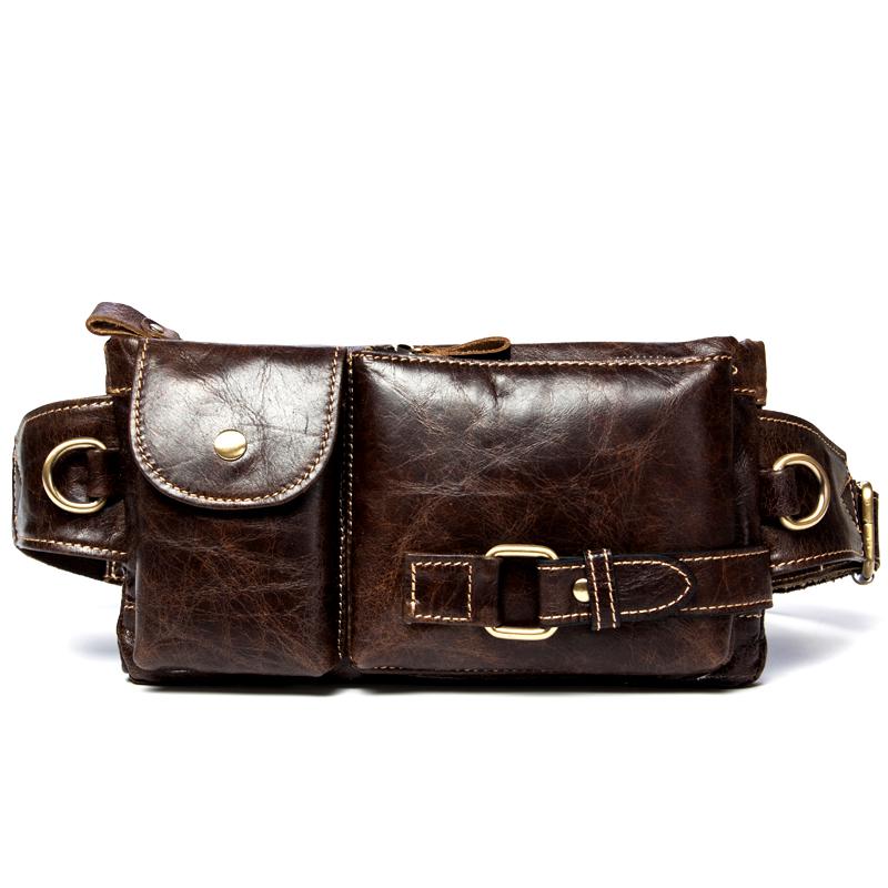 Leather Fanny Pack Mens Waist Bag Hip Pack Belt Bag Bumbag for Men - imessengerbags
