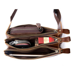 Leather Fanny Pack Mens Waist Bag Hip Pack Belt Bag Bumbag for Men