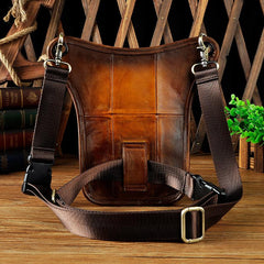 Leather Leg Bag Belt Pouch Mens Waist Bag Shoulder Bag for Men