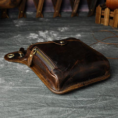 Leather Leg Bag Belt Pouch Mens Waist Bag Shoulder Bag for Men