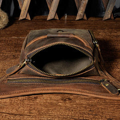 Leather Leg Bag Belt Pouch Mens Waist Bag Shoulder Bag for Men