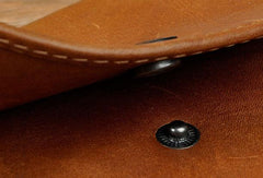 Cool Mens Leather Long Wallet for Men Long Trifold Brown Wallets