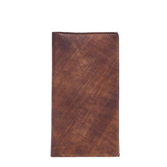 Cool Leather Long Wallet for Men Vintage Bifold Wallets Passport Travel Wallets - imessengerbags