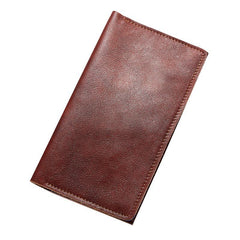 Cool Leather Long Wallet for Men Vintage Bifold Wallets Passport Travel Wallets - imessengerbags