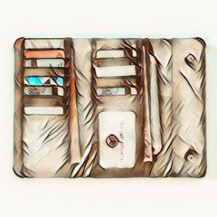 Leather Long Wallets for Men Trifold Black Men Long Wallet - imessengerbags