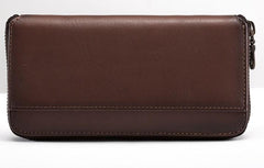 Leather Long Wallets for Men Zipper Long Wallet - imessengerbags