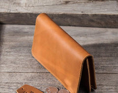 Leather Long Wallets for men Bifold Vintage Men Long Wallet