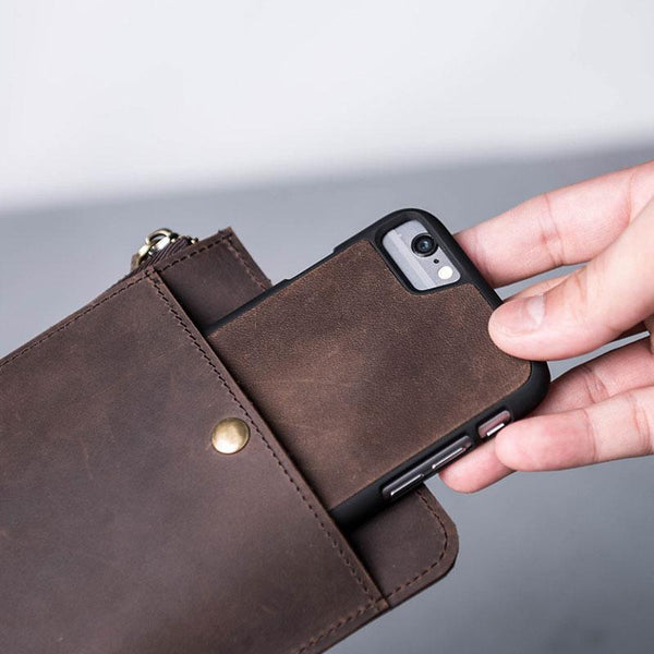 Leather Long Wallets for men Bifold Vintage Men Long Wallet - imessengerbags