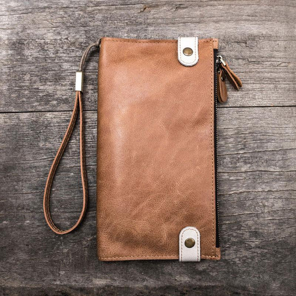 Leather Long Wallets for men Bifold Vintage Men Long Wallet - imessengerbags
