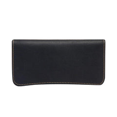Leather Long Wallets for men Black Bifold Men Long Wallet - imessengerbags