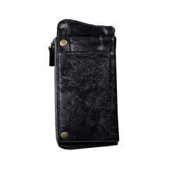 Leather Long Wallets for men Chain Wallet Bifold Vintage Men Biker wallet